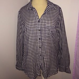 Gap. shrunken boyfriend button up
