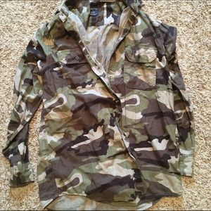 Camo button down