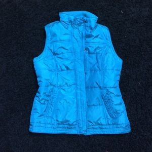 Worn but light weight pretty greesh blue