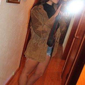 Suede fringe jacket