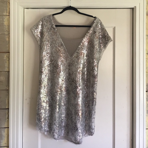 Free People Silver Shattered Glass dress - Picture 3 of 3