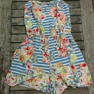 Xhilaration floral Strapless romper xs