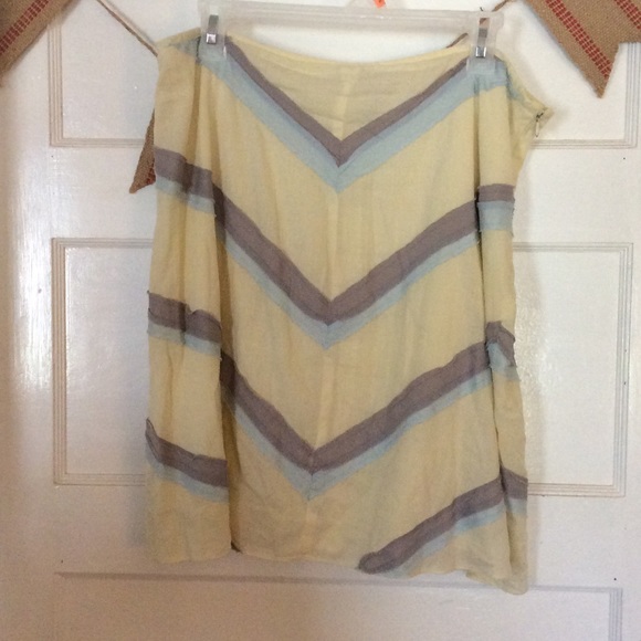 Free people yellow ribbon skirt