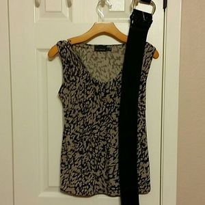 THE Limited Animal Print Blouse☆BUNDLE WITH BELT