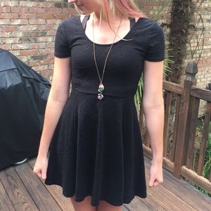 Black Rosetted Dress