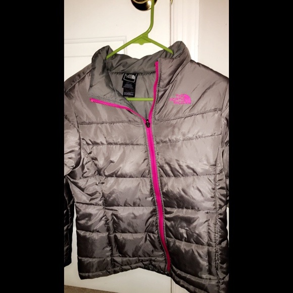 North Face, Gray and Pink Winter Jacket!