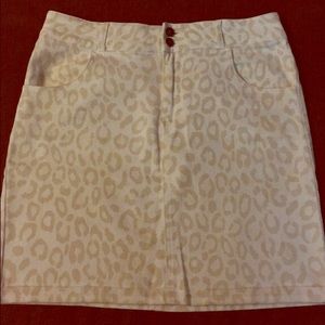 A jean leopard skirt