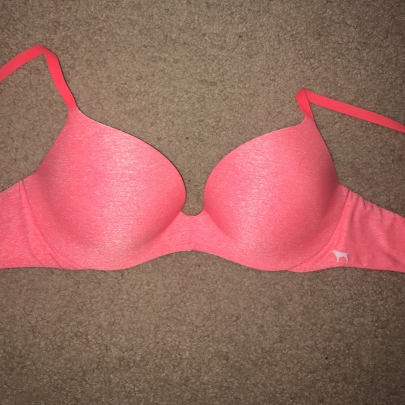 Neon orange PINK bra