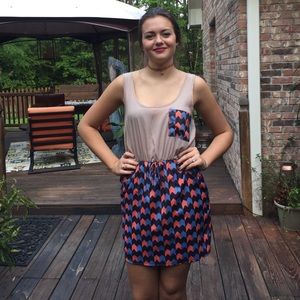 Multi Colored Dress with Pockets