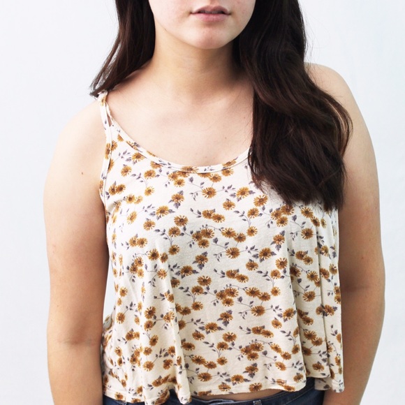 Daisy Floral Criss Cross Tank