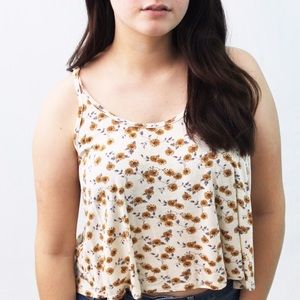 Daisy Floral Criss Cross Tank