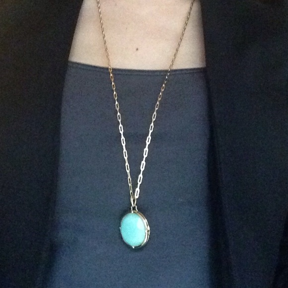 Stella & Dot mint green locket