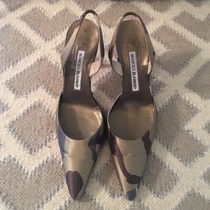 Manolo Blahnik Slingback Pumps.