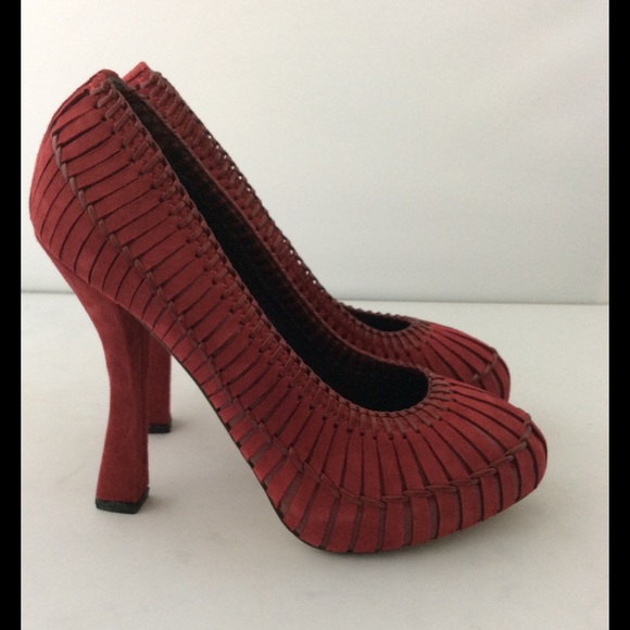 Michetti Daniele Burgundy Platform Heel - Picture 1 of 4
