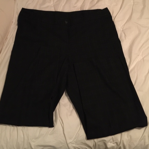 Black pant, subtle plaid