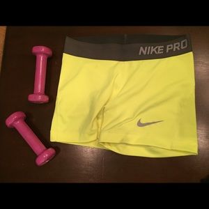yellow XS Nike pro spandex
