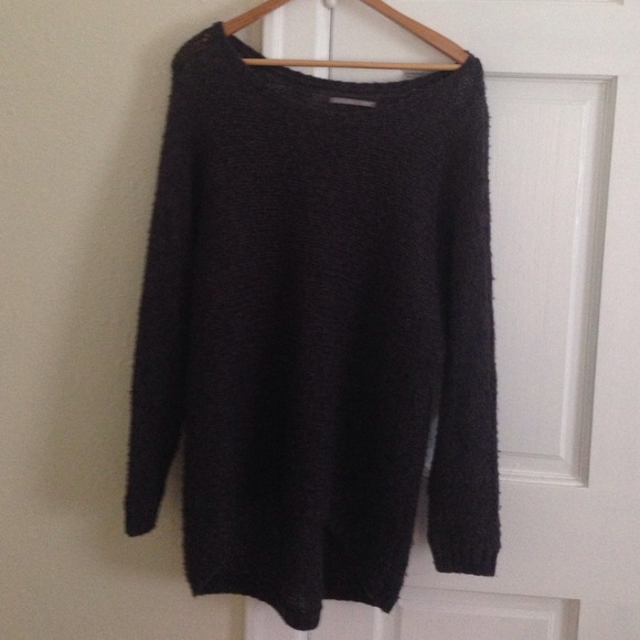 Dark gray knitted sweater