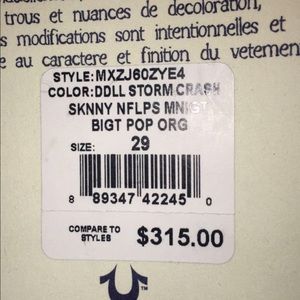 True Religion Skinny Jeans