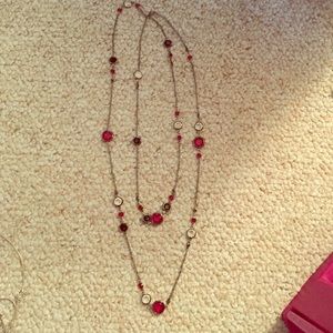 Red, Black, and White necklace