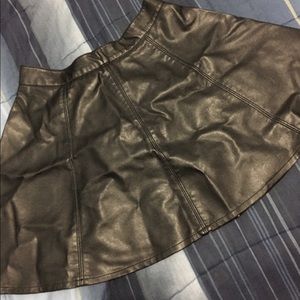 Hm black leather skirt