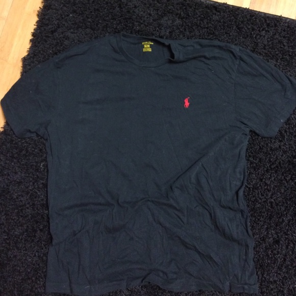 New polo soft cotton tee men's red emblem