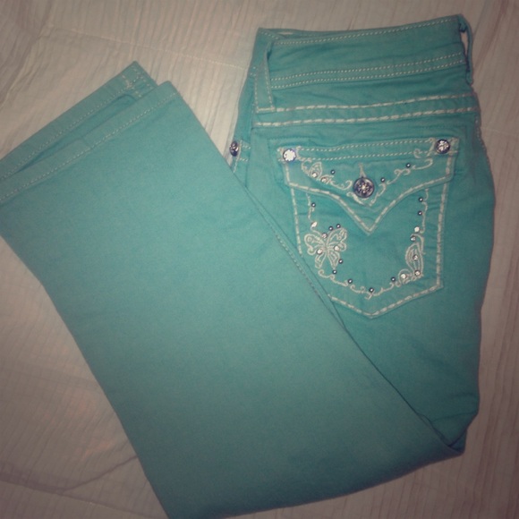 Miss Me Turquoise Capris