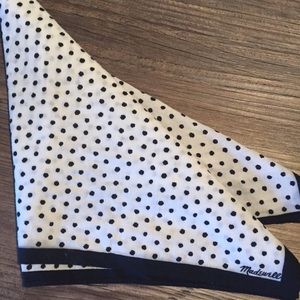 Black and white polka dot bandana
