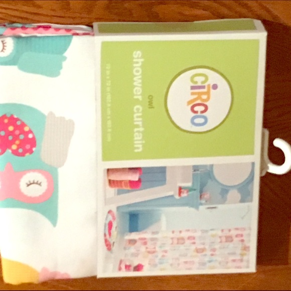 Girly owl shower curtain