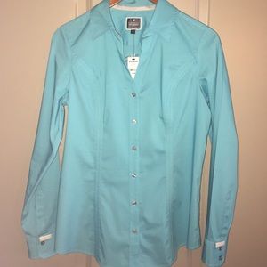 Express Essential Shirt. Medium. Turquoise. NWT!