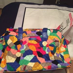 Triple compartment tote bag