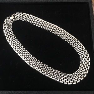 Gorgeous Silver Mesh Necklace!