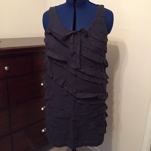 J. Crew cotton ruffle tank dress