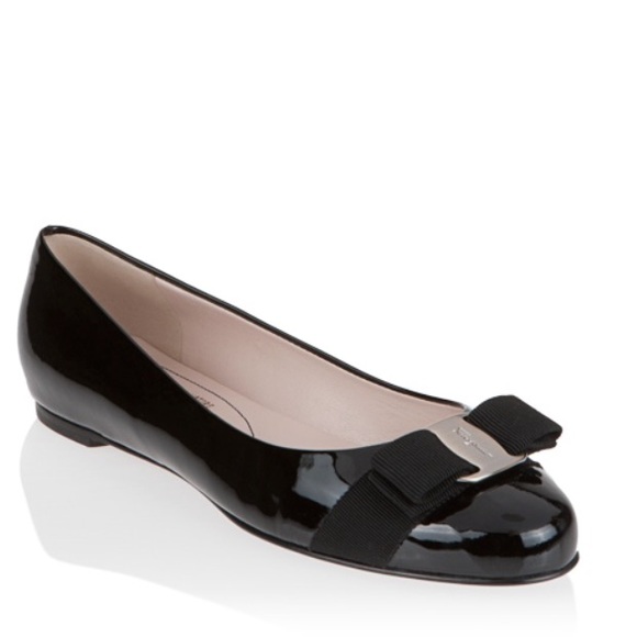 Salvatore Ferragamo Varina Patent Ballerina Flats