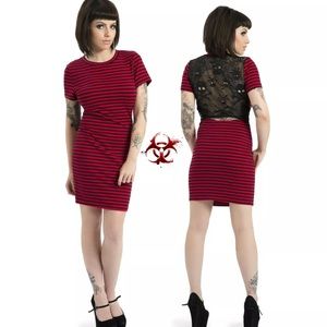 JAWBREAKER stripe rockabilly skull dress punk goth