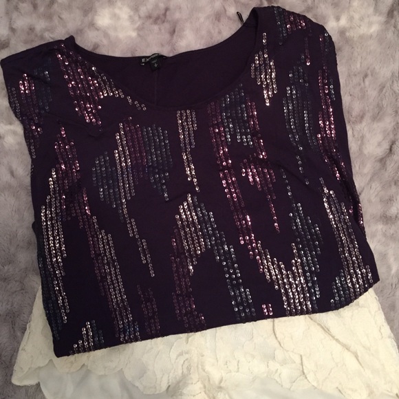 Purple Sequin Top