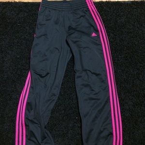 Cotten nylon black pink stripe running pants comfy