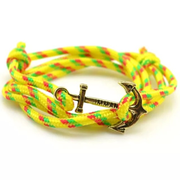 New On Trend Nautical Anchor & Rope Wrap Bracelet