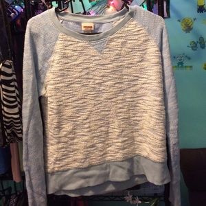 White and blue sweater