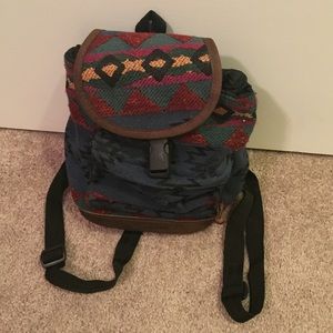 Vintage Aztec style Eastpak mini backpack