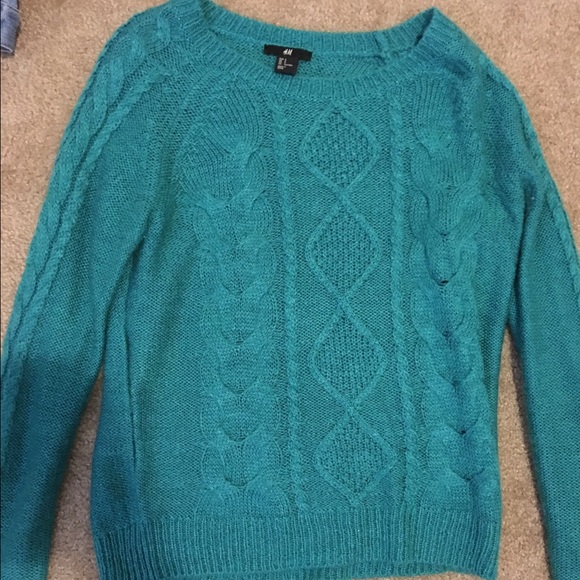 H&M turquoise sweater