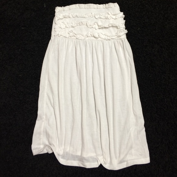 Strapless cotton ruffle top baby fool fit comfy