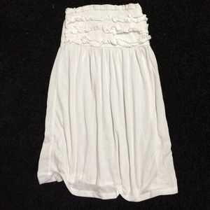 Strapless cotton ruffle top baby fool fit comfy