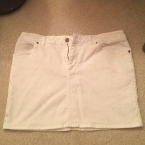 White Jean skirt