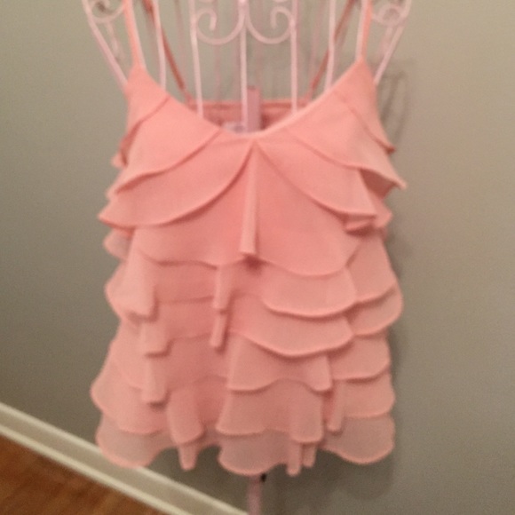 Pink Ruffle Tank Top - Picture 2 of 4