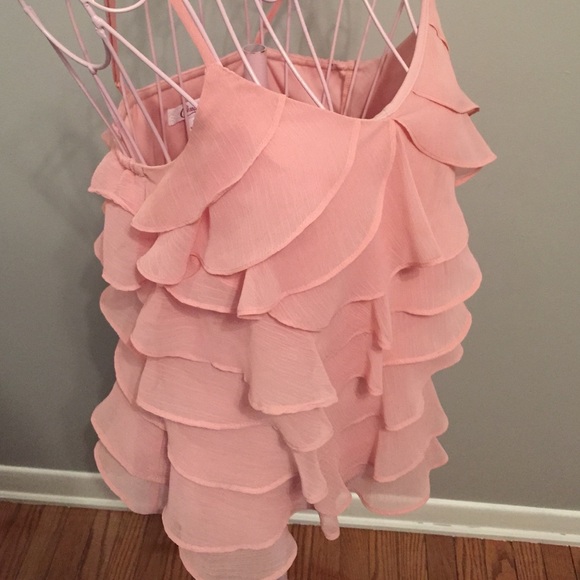 Pink Ruffle Tank Top - Picture 3 of 4
