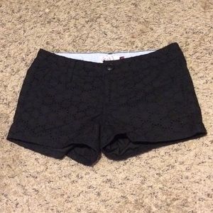 Black crotchet shorts
