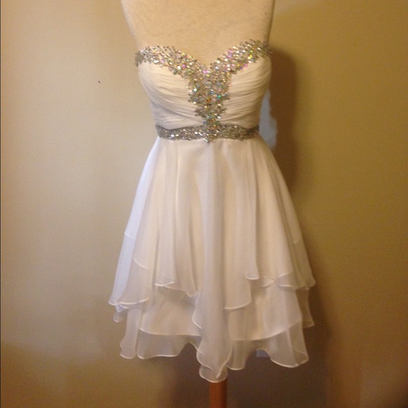 White Cinderella chiffon dress