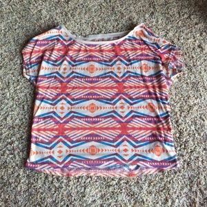 Aztec print crop top