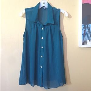 Turquoise button down