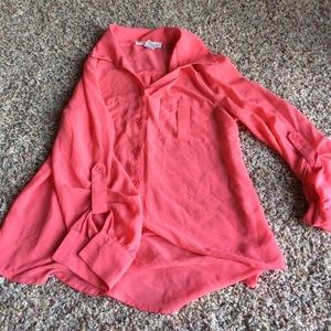 Coral Collared shirt